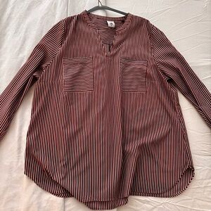 Red and Navy Blouse by Cabi